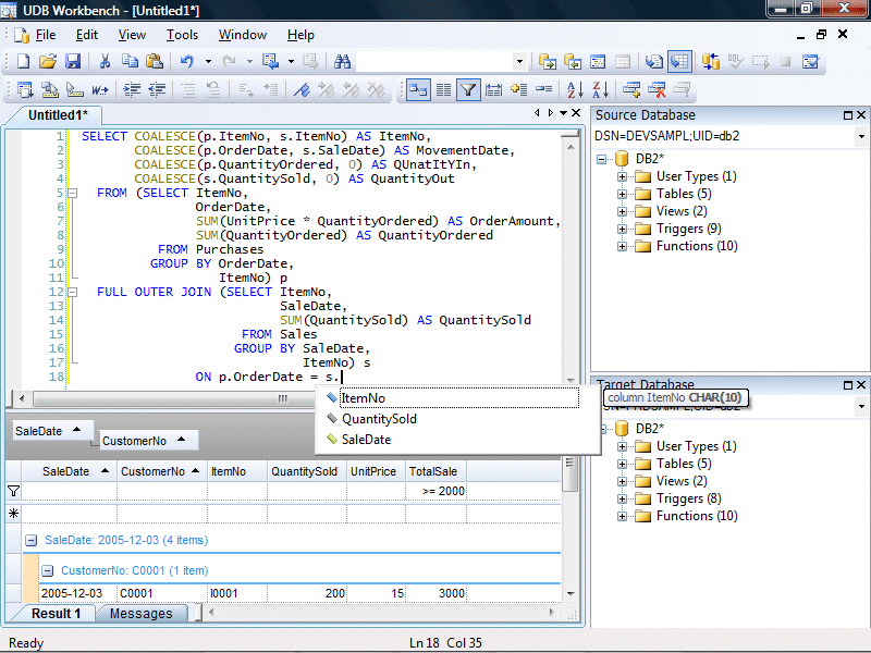 UDB Workbench screenshot